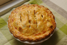 Brown butter and cheddar apple pie 