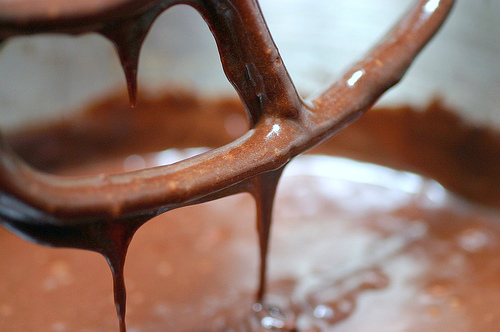 Double chocolate layer cake