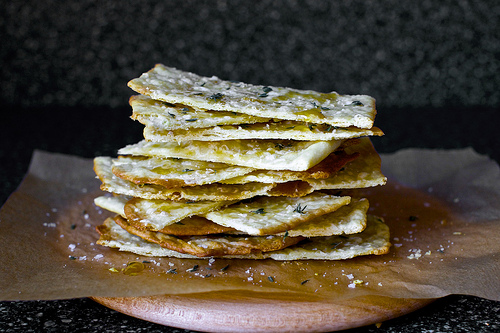 Flatbreads with honey, thyme and sea salt