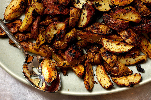 Mustard-roasted potatoes